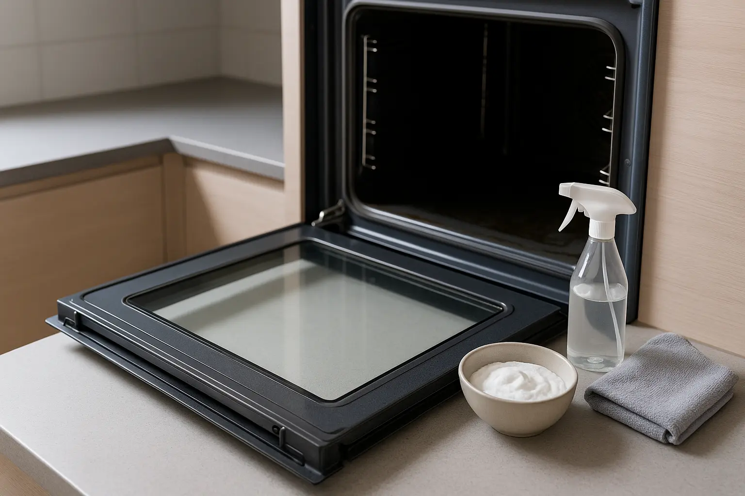 Cleaning the oven door – household remedies that work