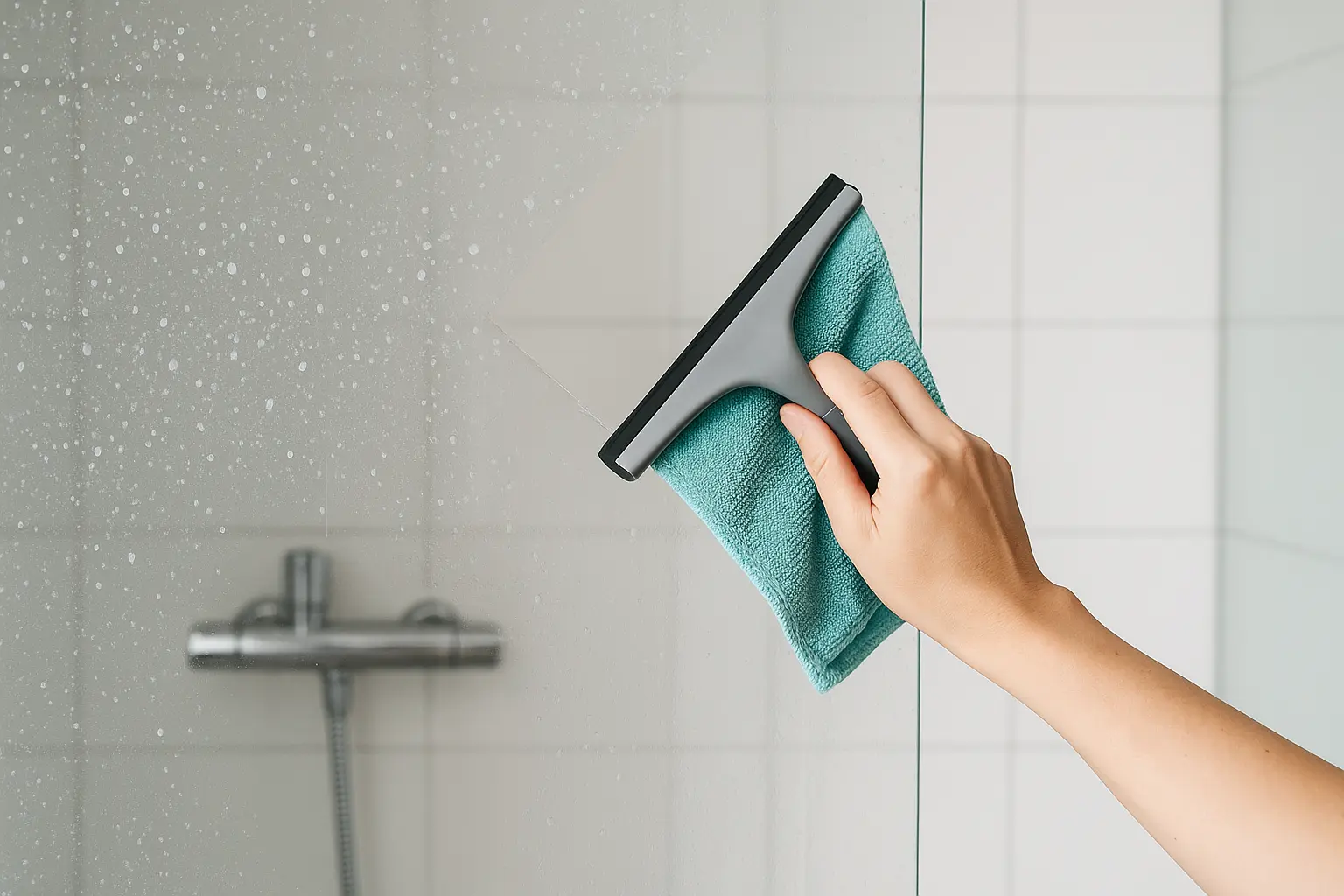 Kalk in der Dusche lösen: Was Glas, Fugen und Armaturen unterschiedlich brauchen