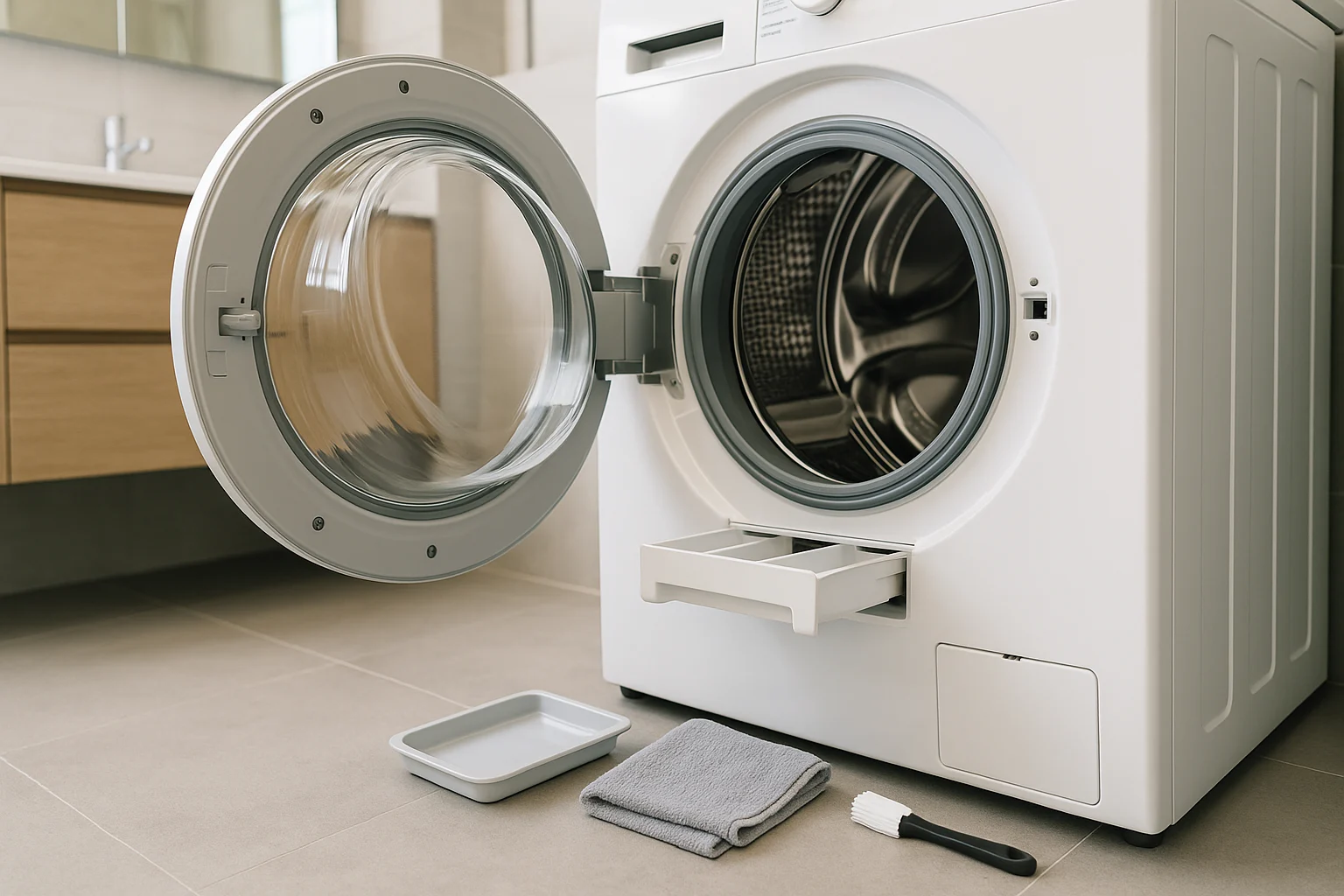 Washing machine smells: Proper cleaning of the drum, door seal and detergent drawer